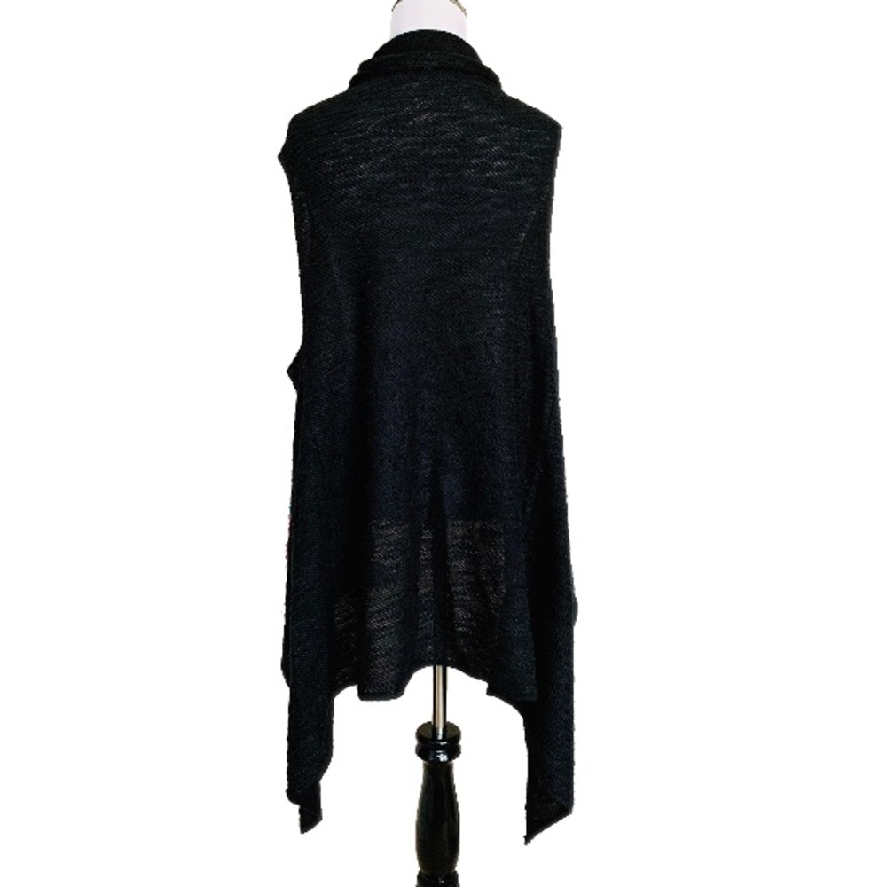 Nemphe black open cardigan, sweater one size - Picture 4 of 6